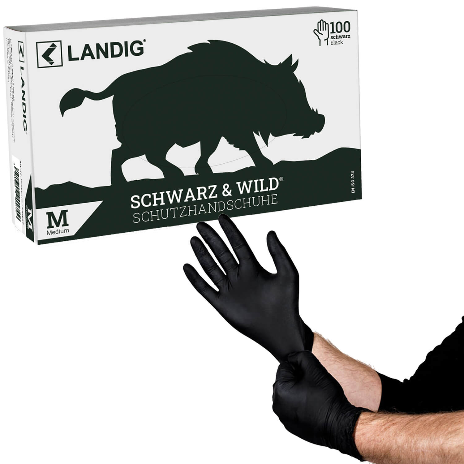  Landig Black &amp; Wild beschermende handschoenen