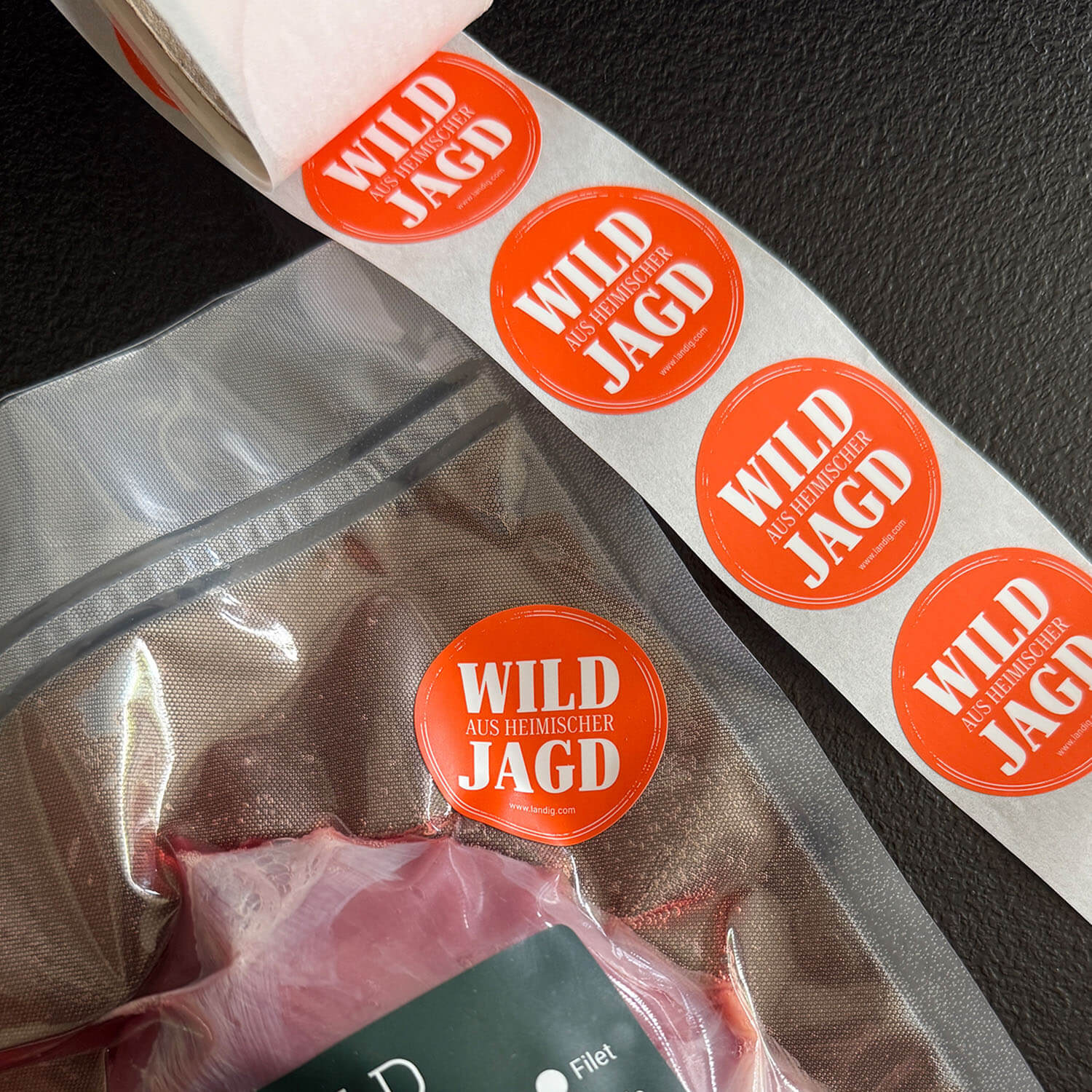  Landig Jachtetiketten "Wild van de plaatselijke jacht