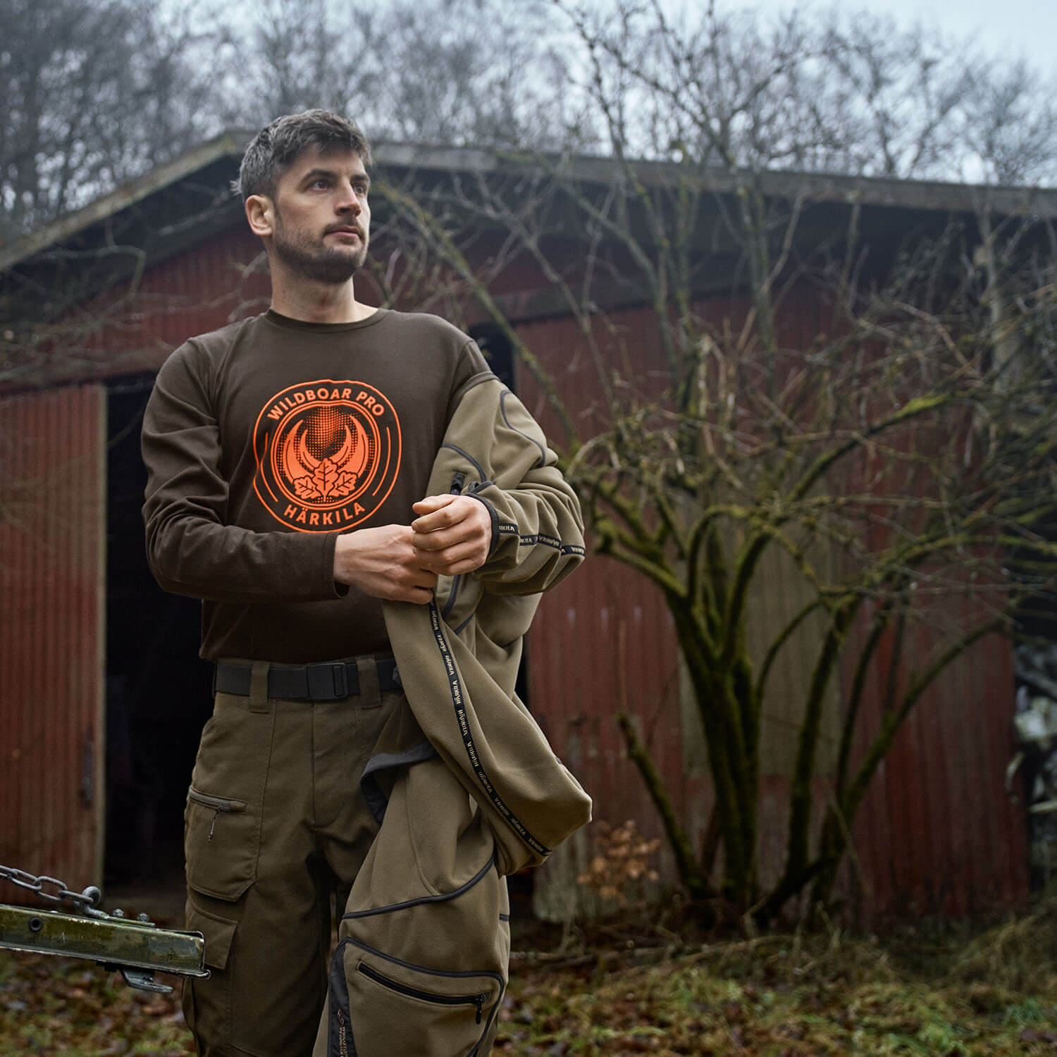  Härkila Wild shirt met lange mouwen (Shadow Brown Wildboar)