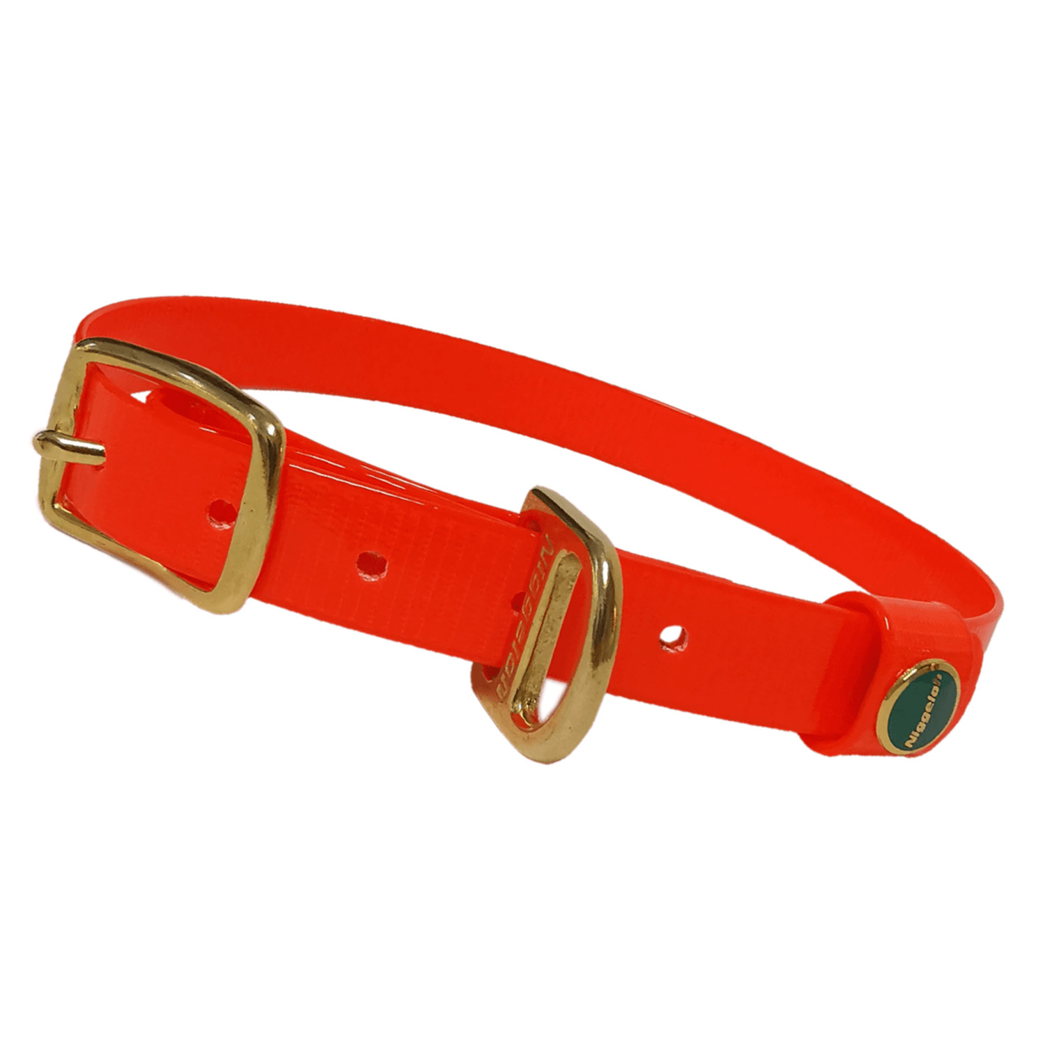  Niggeloh Halsband BioThane Glanzend (Oranje) - Waarschuwingsvesten & halsbanden