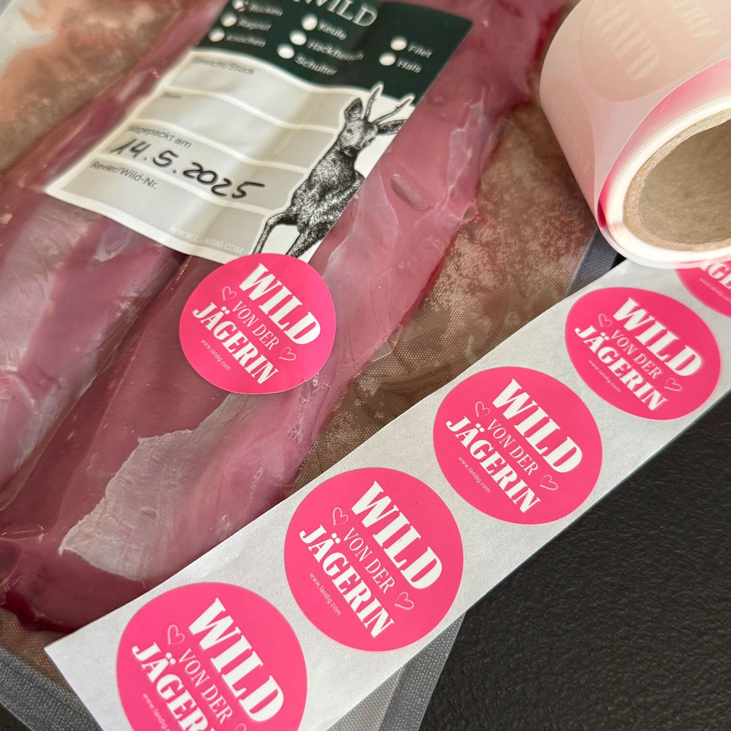  Landig Jachtetiketten "Wild van de jageres