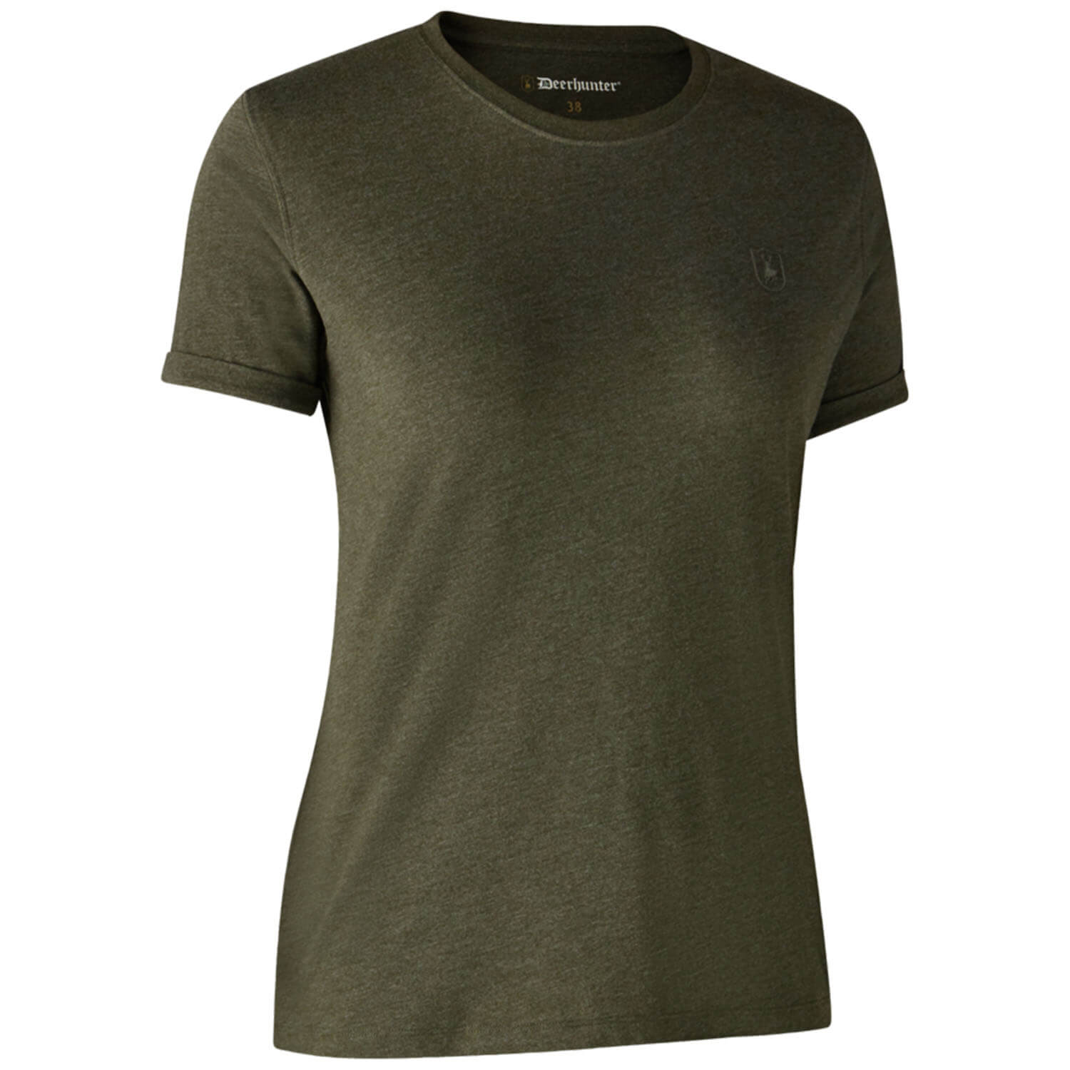  Deerhunter Dames T-shirt basic 2-pack (groen/grijs)