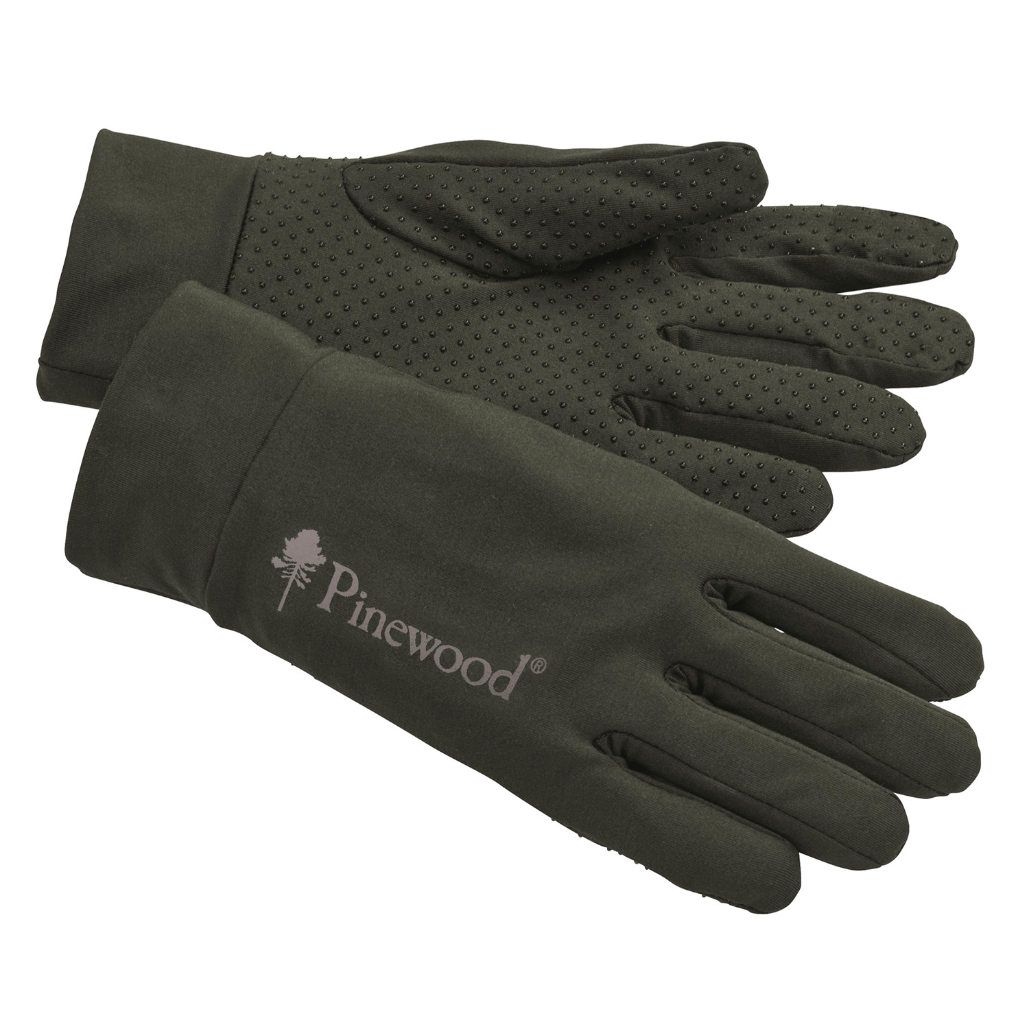  Pinewood Dunne voeringhandschoen (mosgroen) - Handschoenen