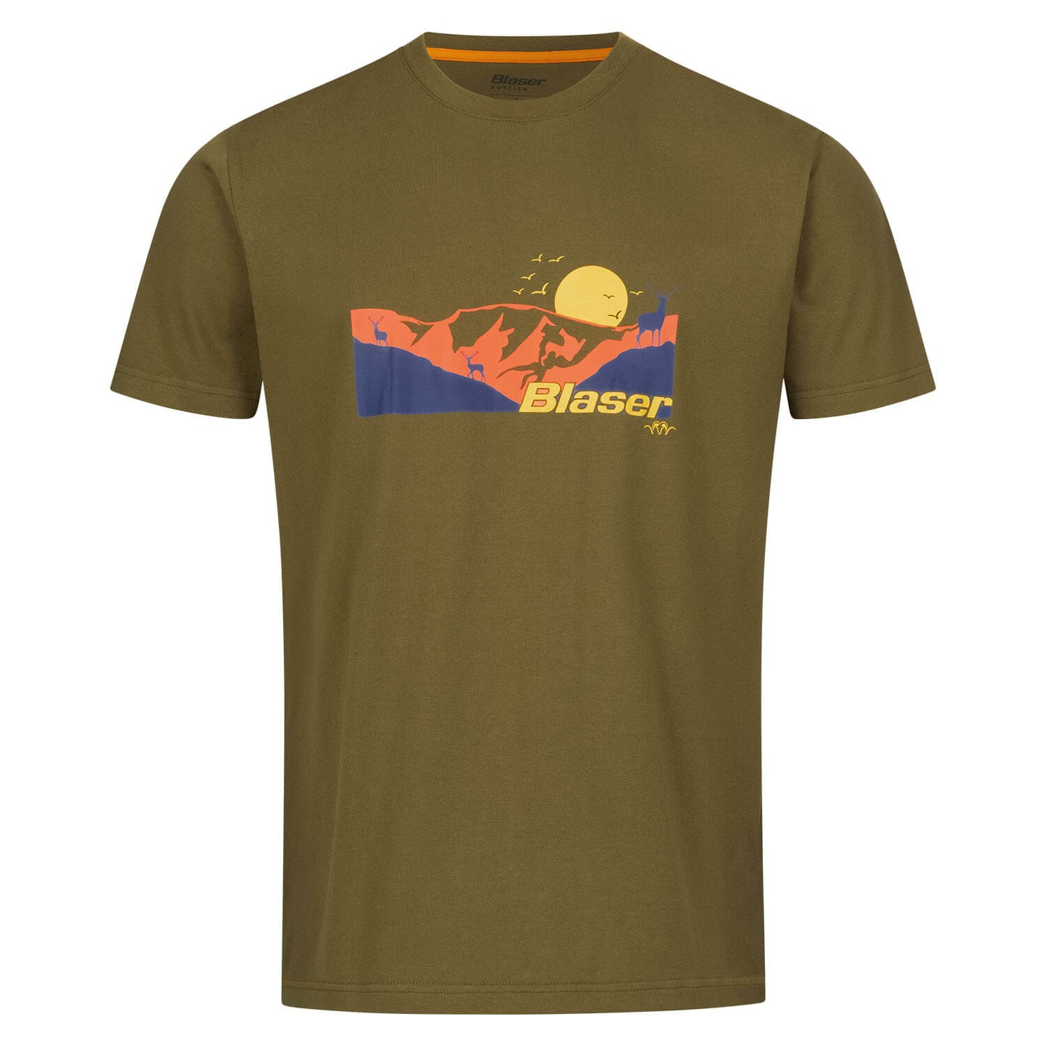 Blaser T-shirt Allgäuer Mountain (olijf) - Jachtshirts