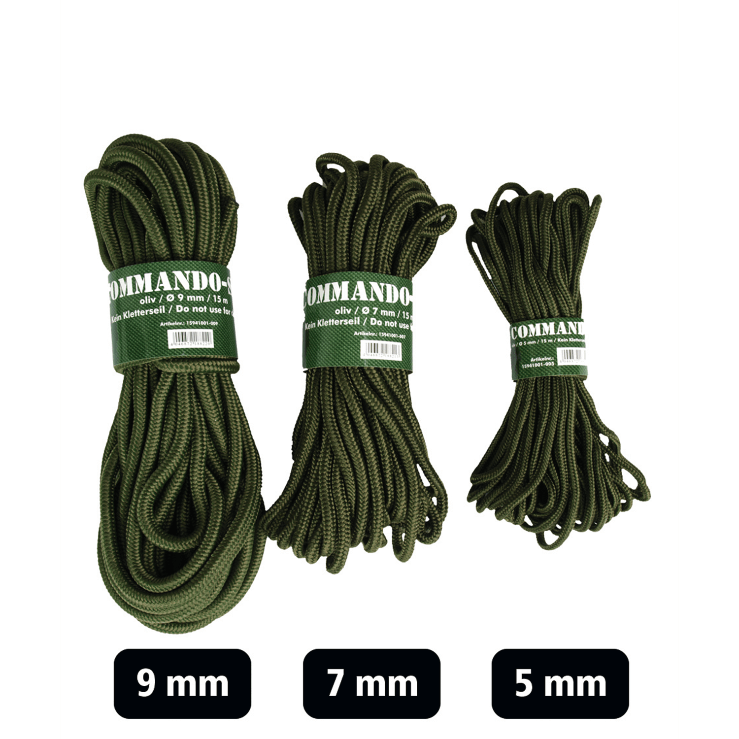 Mil-Tec Paracord Commando Touw (Olijf) - Revierwerk & gereedschap