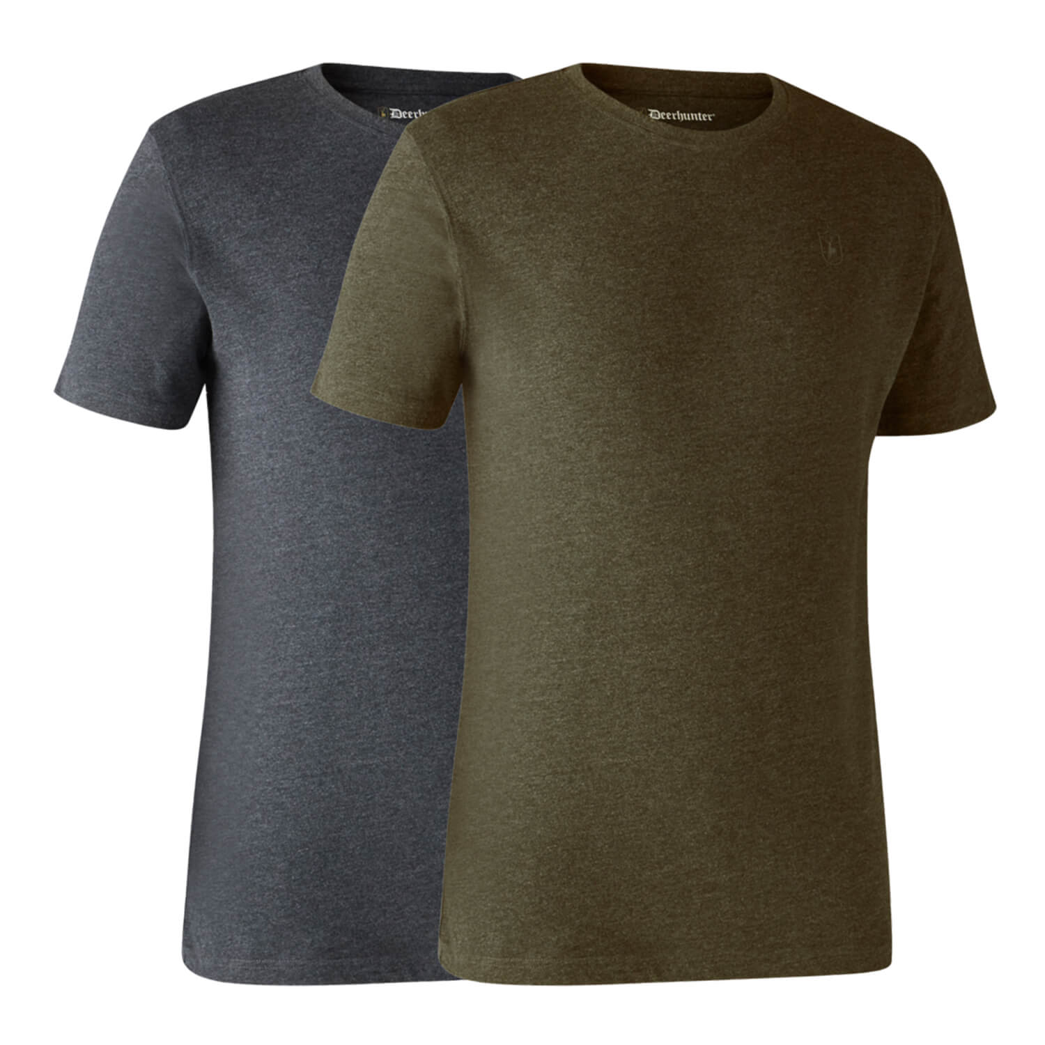  Deerhunter Basic T-shirt 2-pack (groen/grijs)