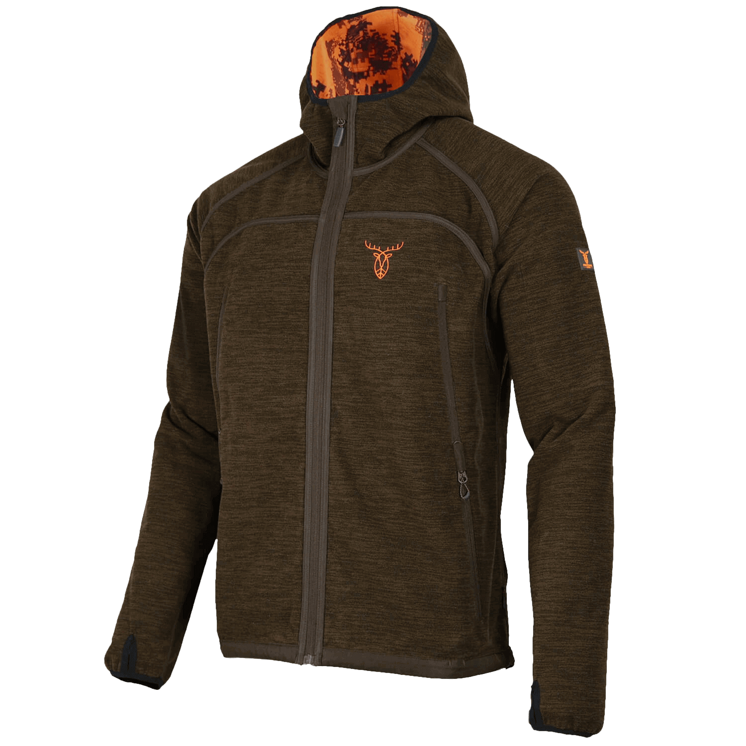 Pirscher Gear Omkeerbare Hoodie Jas (Blaze/Bruin)