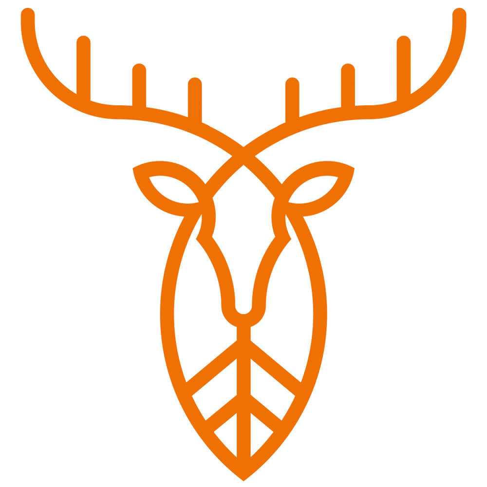  Pirscher Stag Sticker (oranje) - Cadeaus voor jagers