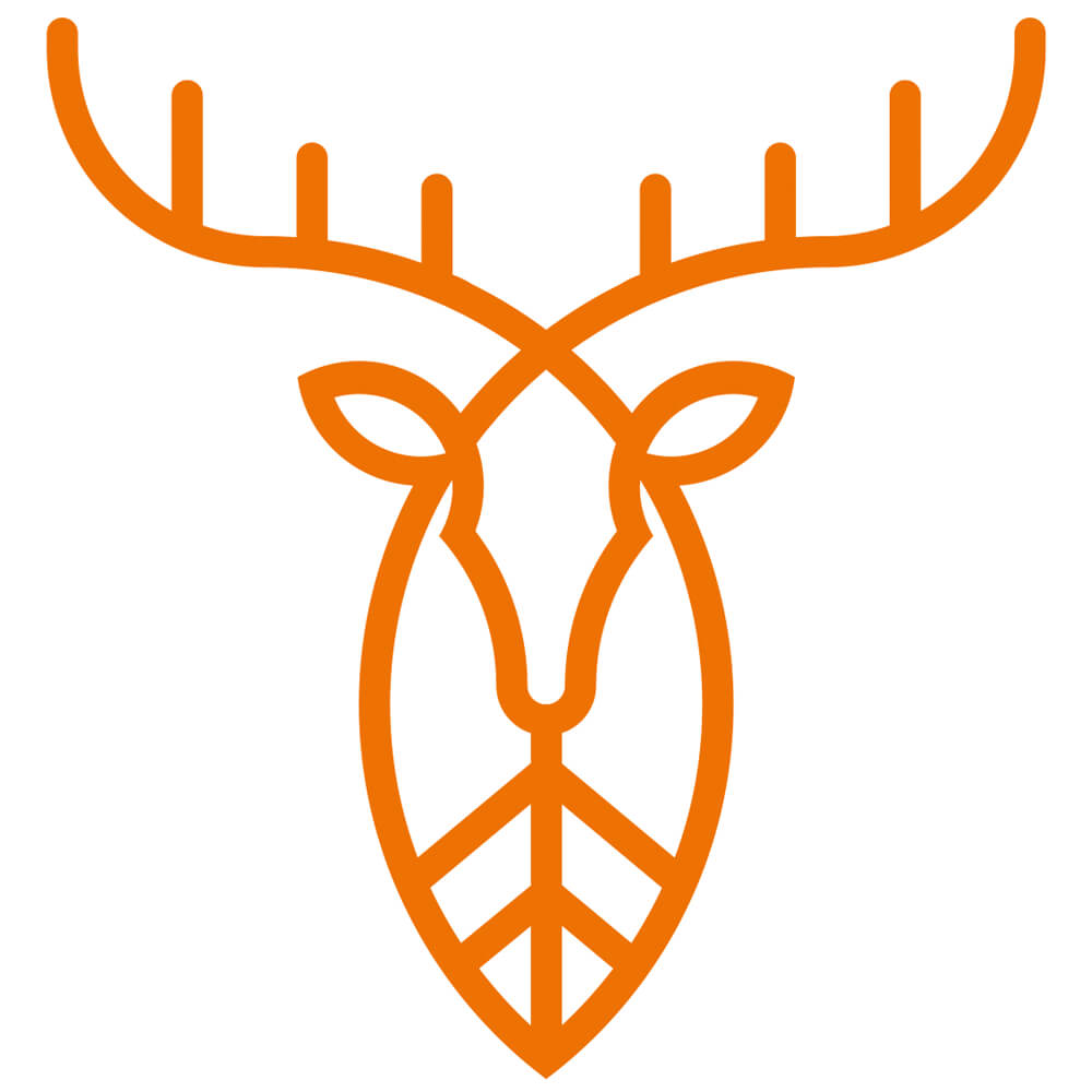  Pirscher Stag Sticker (oranje)