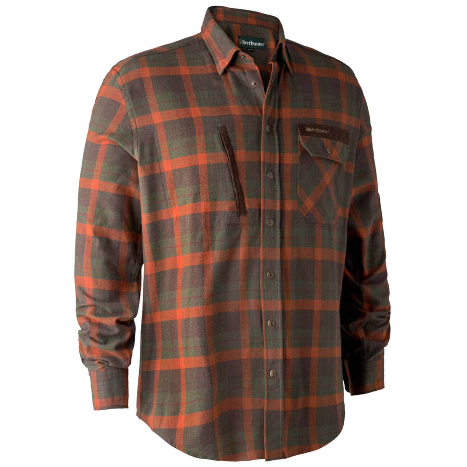  Deerhunter Jachthemd Ethan (Oranje ruit) - Overhemden