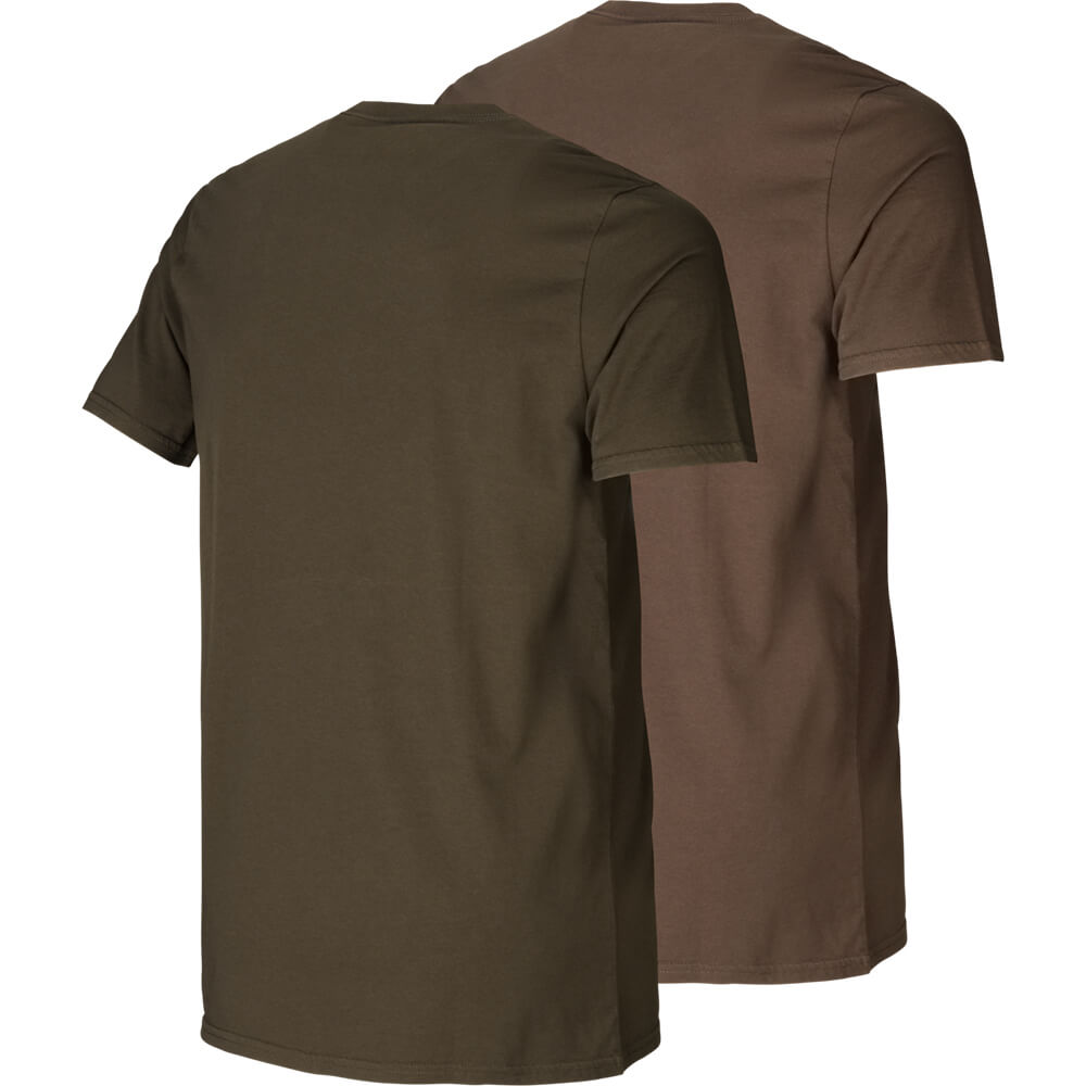  Härkila T-shirt 2-pack grafisch (wilgengroen/laatbruin)
