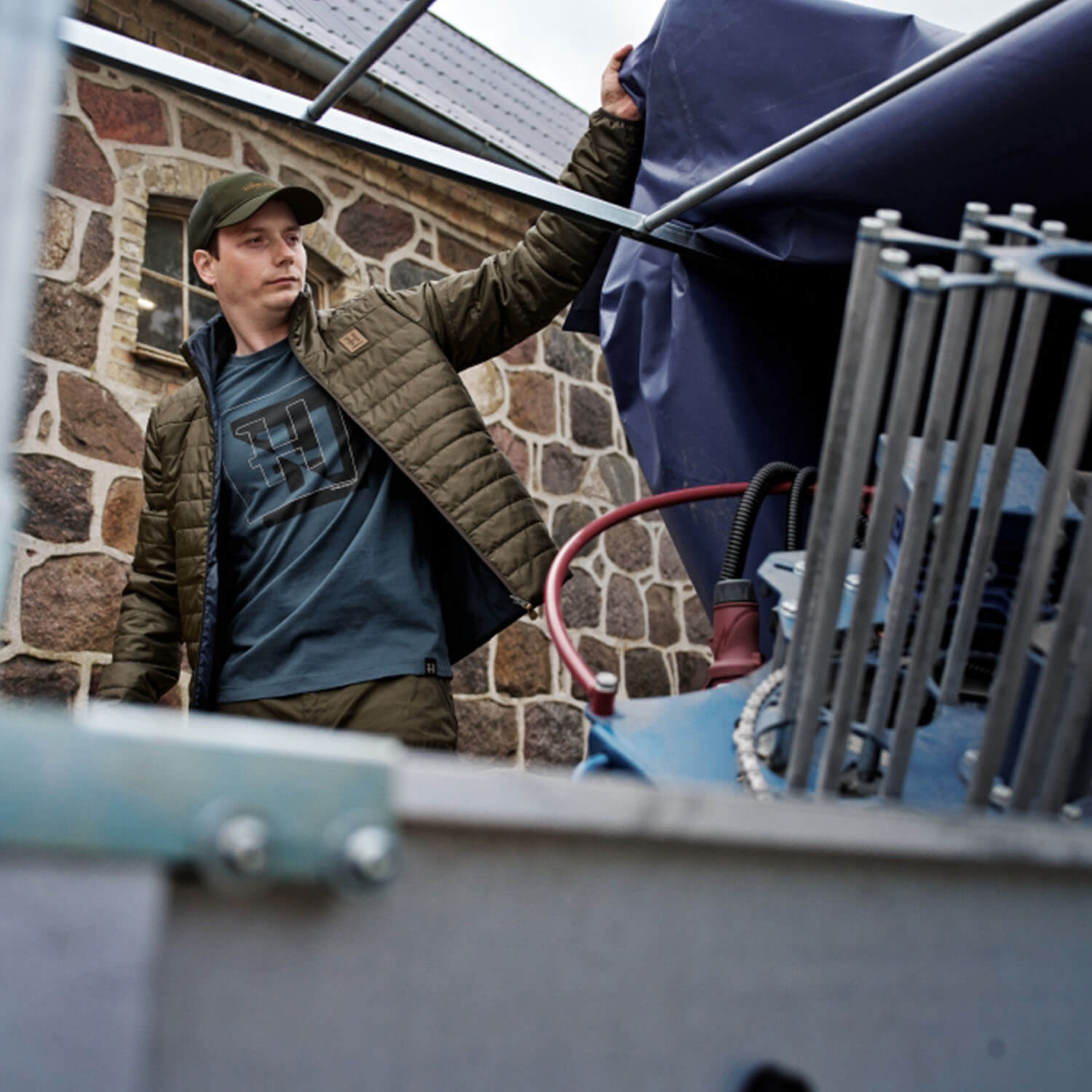  Härkila omkeerbare jas Kalix HSP (Wilgengroen/Zeeblauw)