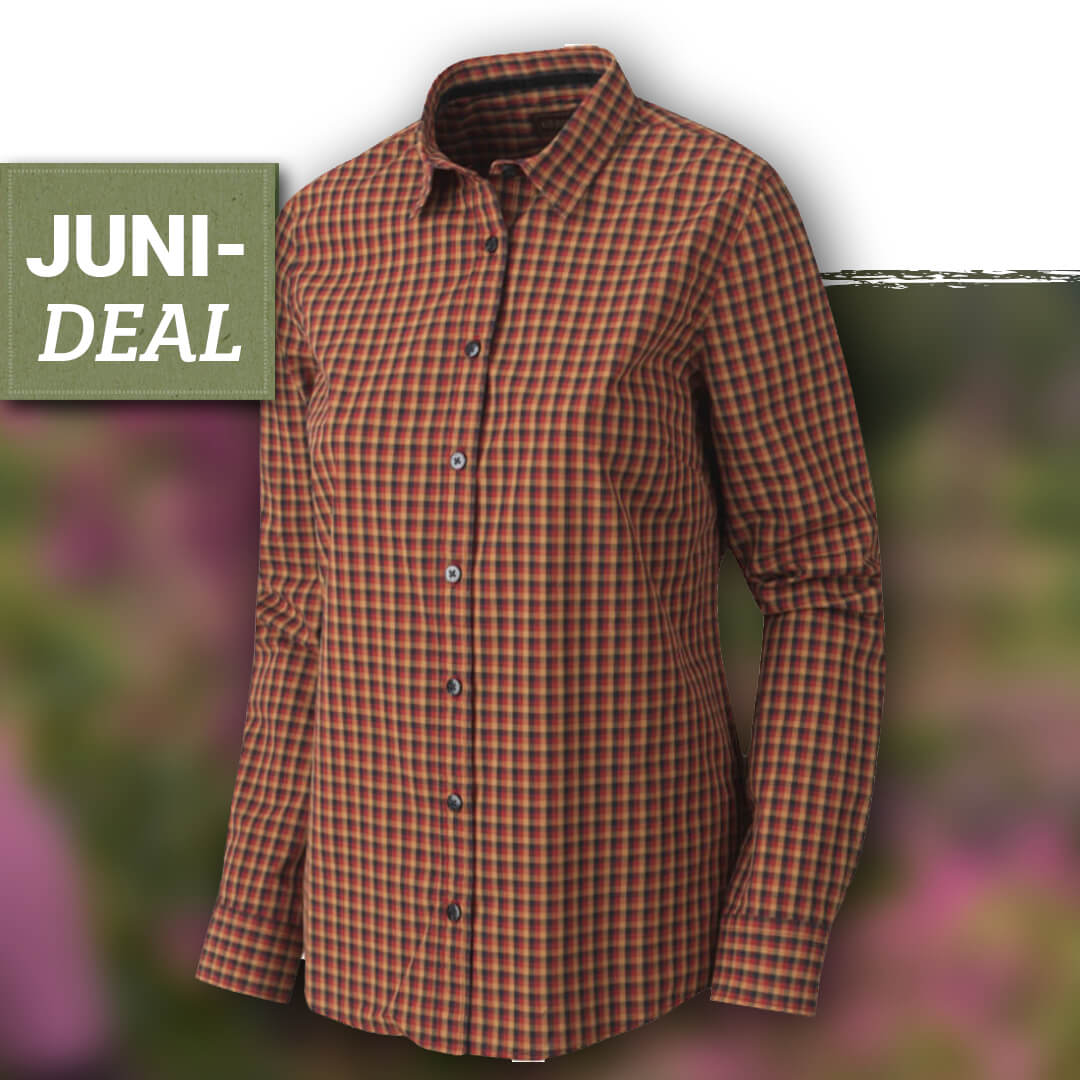  Härkila Selja damesshirt (rood/zwart geruit)