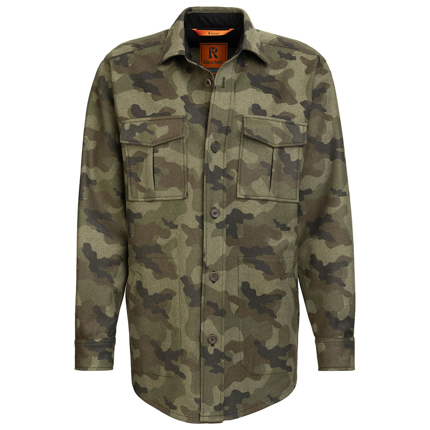 Rascher Camo Lodenhemd Pirsch Franz (Grün) - Overhemden
