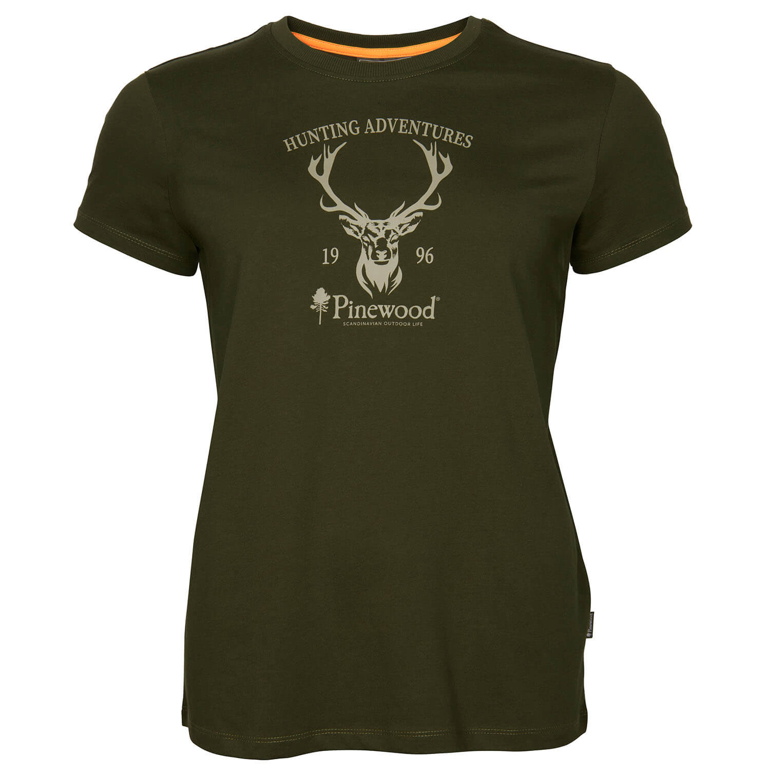  Pinewood Dames T-shirt Rood Hert (Groen) - Blouses & shirts