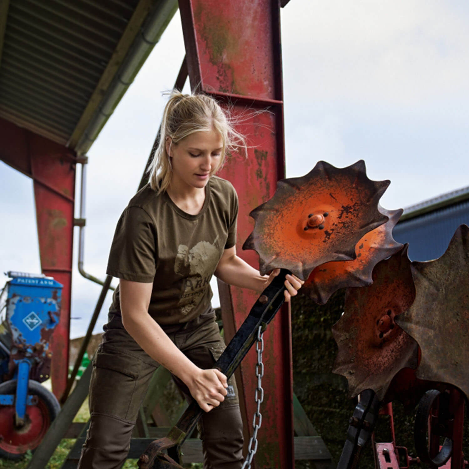  Härkila Dames T-shirt Wild zwijn (Wilgengroen)