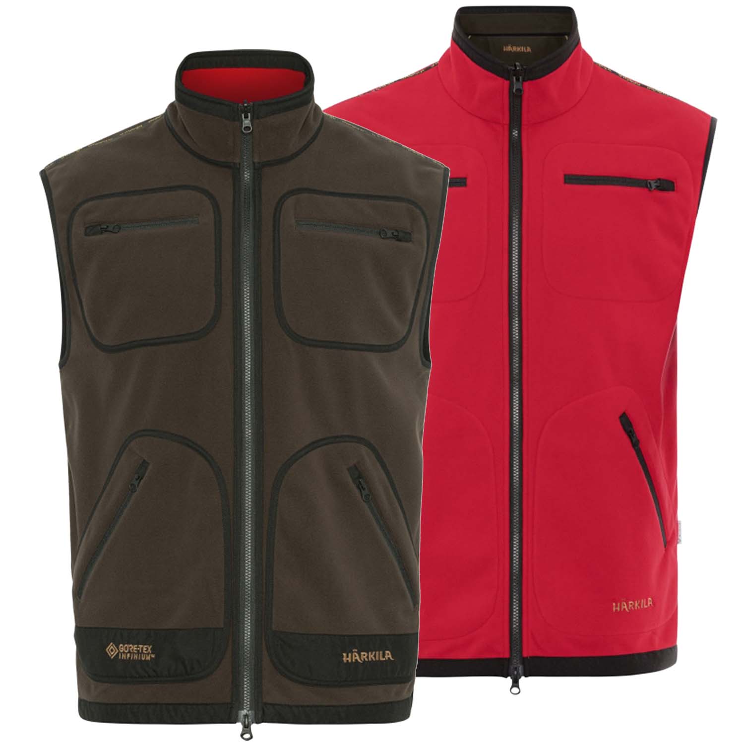  Härkila Kamko fleece vest (bruin/rood) - Truien & vesten